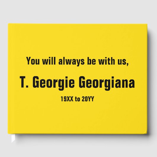 Basic- en subduale Memorial Guest Book Gastenboek (Voorkant)