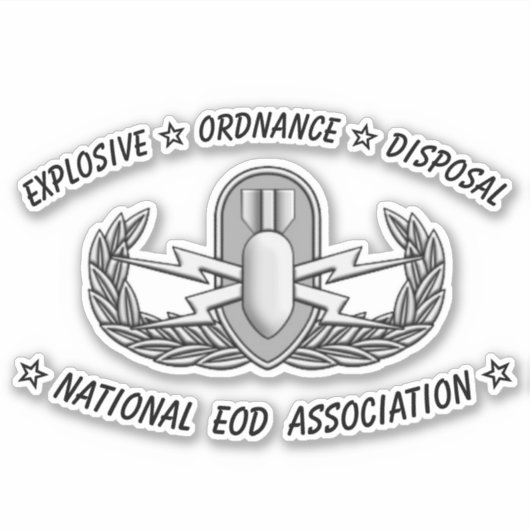 Basic EOD Badge Custom-Cut Vinyl Sticker (Voorkant)