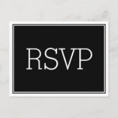 Basic Essential Black RSVP-Briefkaart Briefkaart (Voorkant)