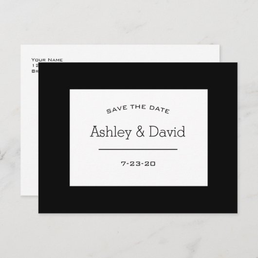 Basic Essential - Het Briefkaart van de datum opsl (Voorkant / Achterkant)