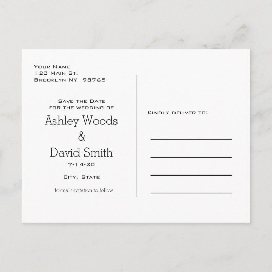 Basic Essential - Het Briefkaart van de datum opsl (Achterkant)