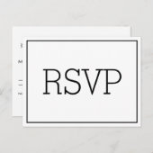 Basic Essential RSVP-Briefkaart Briefkaart (Voorkant / Achterkant)