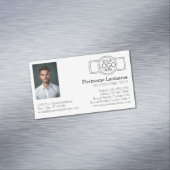 Basic Executive Design met Logo en foto Magnetisch Visitekaartje (Voorbeeld)