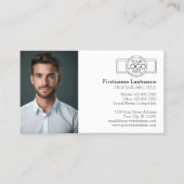 Basic Executive Design met Logo en foto Visitekaartje (Voorkant)