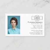 Basic Executive Design met Logo en foto Visitekaartje (Voorkant)