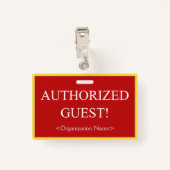 Basic: "GEMACHTIGDE GASTEN!" badge (Achterkant met clip)