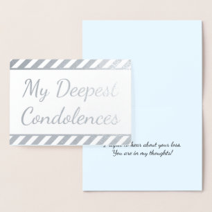 Basic, gepersonaliseerde "Mijn diepste condoleance Folie Kaarten