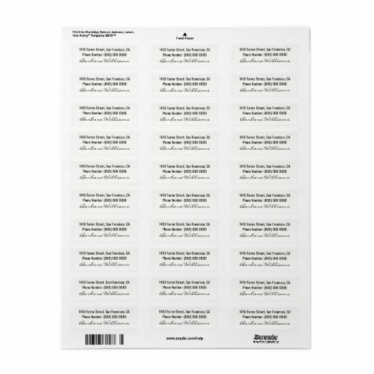 Basic, gesigneerd met naam onderaan, wit etiket (Full Sheet)