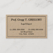 Basic, gewoon professioneel Visitekaartje (Voorkant)