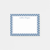 Basic Gingham Light Navy Blue Border Post-it® Notes (Voorkant)