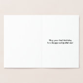 Basic Gold Foil 2e verjaardag + Eigen naam Folie Kaarten (Binnen)