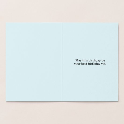 Basic Gold Foil 60e Verjaardag Wenskaart Folie Kaarten (Binnen)