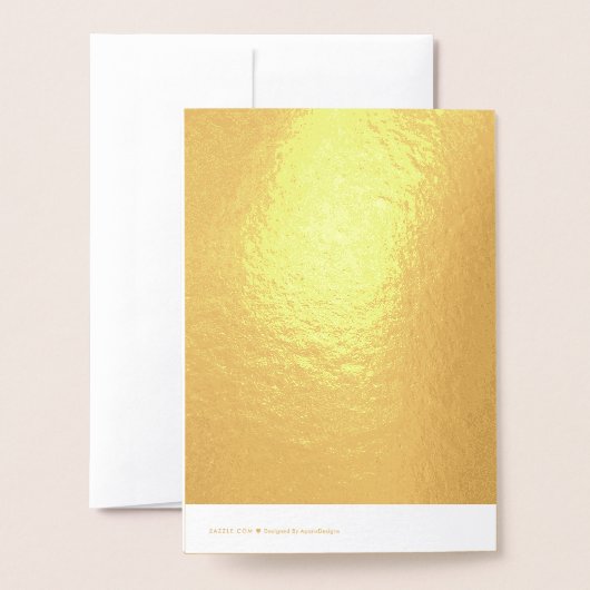 Basic Gold Foil 8th Birthday + aangepaste naam Folie Kaarten (Met envelop)
