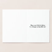 Basic Gold Foil 90th Birthday + aangepaste naam Folie Kaarten (Binnen)