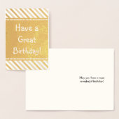 Basic Gold Foil: "Heb een geweldige verjaardag" Ka Folie Kaarten (Display)