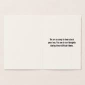 Basic Gold Foil Sympathy Card Folie Kaarten (Binnen)