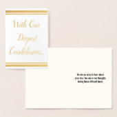 Basic Gold Foil Sympathy Card Folie Kaarten (Display)
