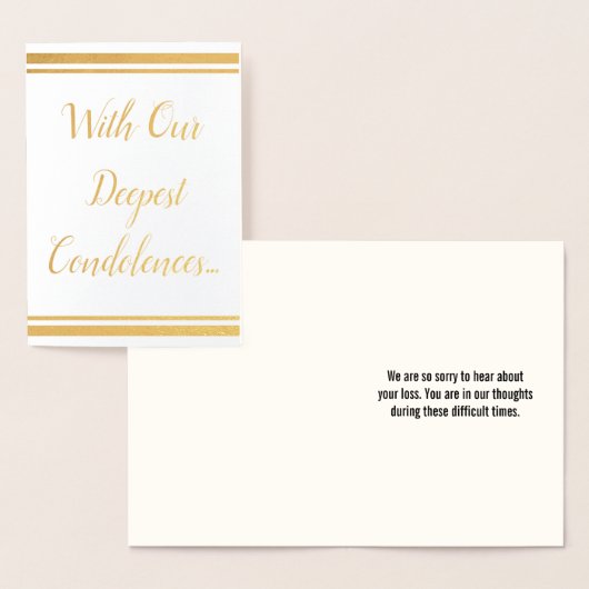 Basic Gold Foil Sympathy Card Folie Kaarten (Display)