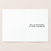 Basic Gouden folie "HAPPY 62nd BIRTHDAY"; Aangepas Folie Kaarten (Binnen)