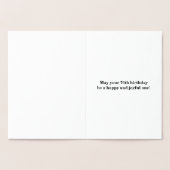 Basic Gouden folie "HAPPY 76th BIRTHDAY"; Aangepas Folie Kaarten (Binnen)