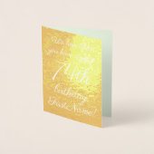 Basic Goudfolie 74e Verjaardag Wenskaart Folie Kaarten (Voorkant)