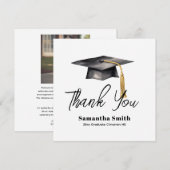 Basic Graduation Party Flat Thank You Card Bedankkaart (Voorkant / Achterkant)