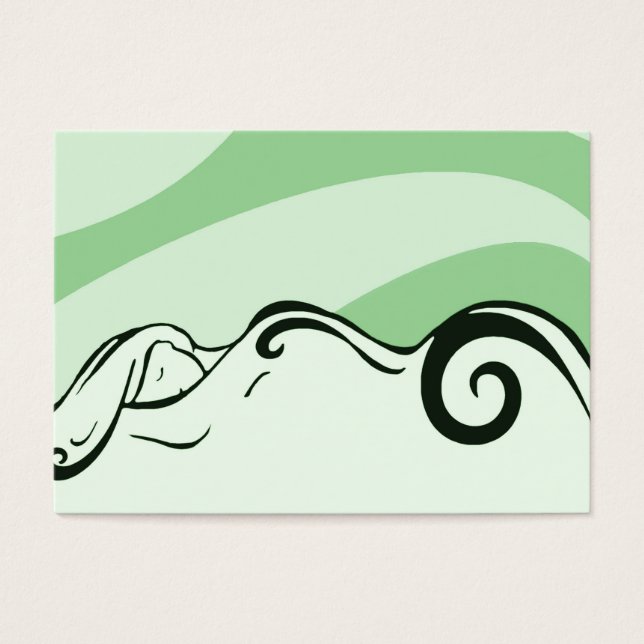 Basic Green Massage Visitekaartjes (Voorkant)