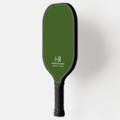 Basic Groen Monogram Naam + Initialen Pickleball Paddle (Links)