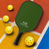 Basic Groen Monogram Naam + Initialen Pickleball Paddle