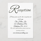 Basic Grote R bruiloft receptie behuizing Kaart (Voorkant)