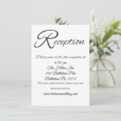 Basic Grote R bruiloft receptie behuizing Kaart (Staand voorkant)