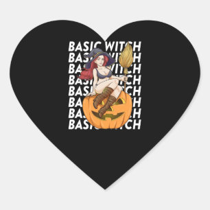 Basic heks Halloween kostuum grappig sarcastisch Hart Sticker