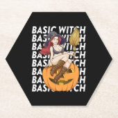 Basic heks Halloween kostuum grappig sarcastisch Kartonnen Onderzetters (Voorkant)