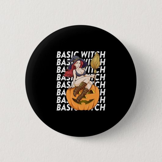 Basic heks Halloween kostuum grappig sarcastisch Ronde Button 5,7 Cm (Voorkant)