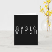 Basic heks kostuum Halloween Kaart (Gele Bloem)