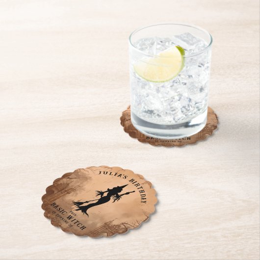 Basic Heks Moderne Vrouwen Halloween Kartonnen Onderzetters (Insitu)