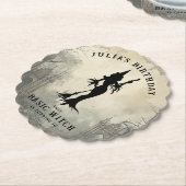 Basic Heks Moderne Vrouwen Halloween Kartonnen Onderzetters (Gekanteld)