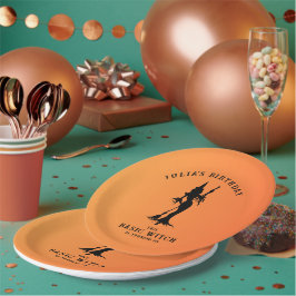 Basic Heks Moderne Vrouwen Halloween Papieren Bordje