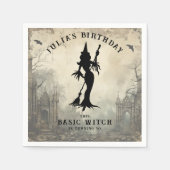 Basic Heks Moderne Vrouwen Halloween Servet (Voorkant)