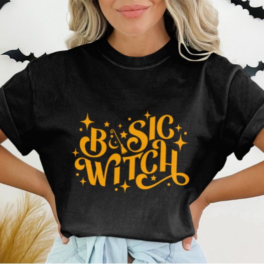 Basic heks Sinaasappel moderne vrouwen Halloween T-shirt