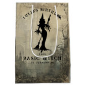 Basic Heks Vrouwen Modern Gotisch Halloween Medium Cadeauzakje (Achterkant)