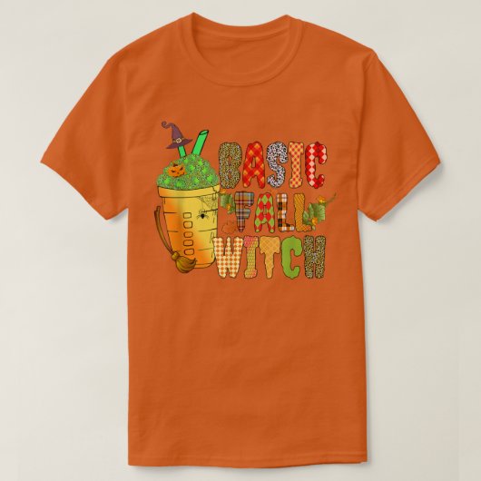 Basic Herfst Witch Drink Pumpkin Spice Halloween 1 T-shirt (Design voorkant)