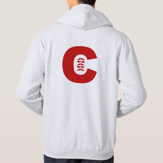 Basic Hooded Sweatshirt Ash back Design CANADA (Achterkant)
