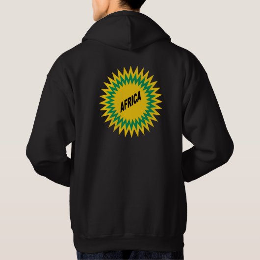 Basic Hooded Sweatshirt zwart terug SUN AFRICA (Achterkant)