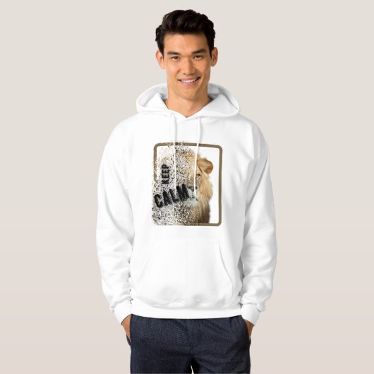 Basic hoodie voor mannen (Voorkant volledig)