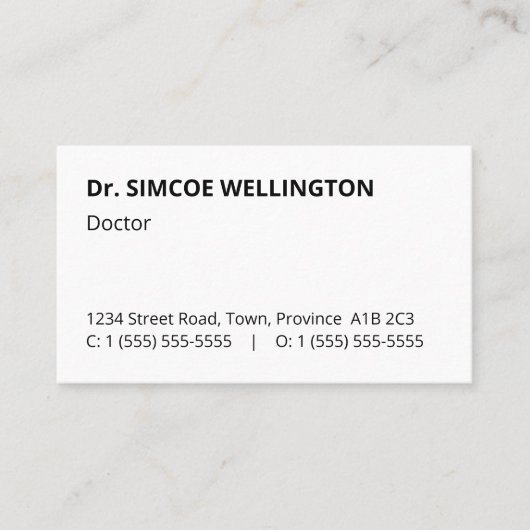 Basic, Humble en Professional Visitekaartje (Voorkant)