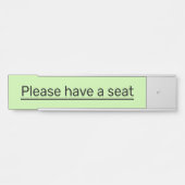 Basic, Humble & Minimal "Please have a seat" Deurbordje (Voorkant)