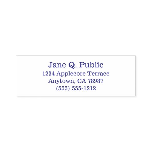 Basic Info Naam Adres Stad Postnummer Zelfinktende Stempel (Design)