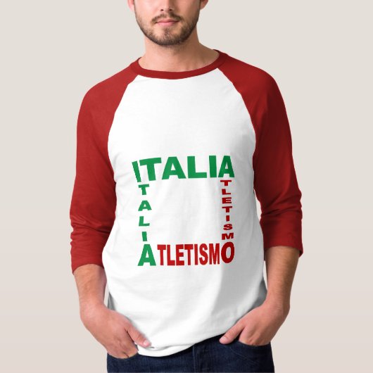 Basic ITALIA ATLETISMO raglan T-shirt (Voorkant)