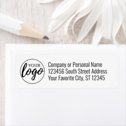 Basic Kantoor Business Logo Address Label (Insitu)